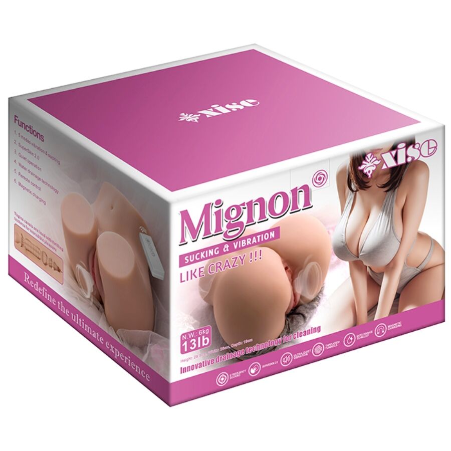 XISE - MASTURBATORE VAGINA REALISTICO CON VIBRAZIONE E ASPIRAZIONE E TELECOMANDO 6 KG