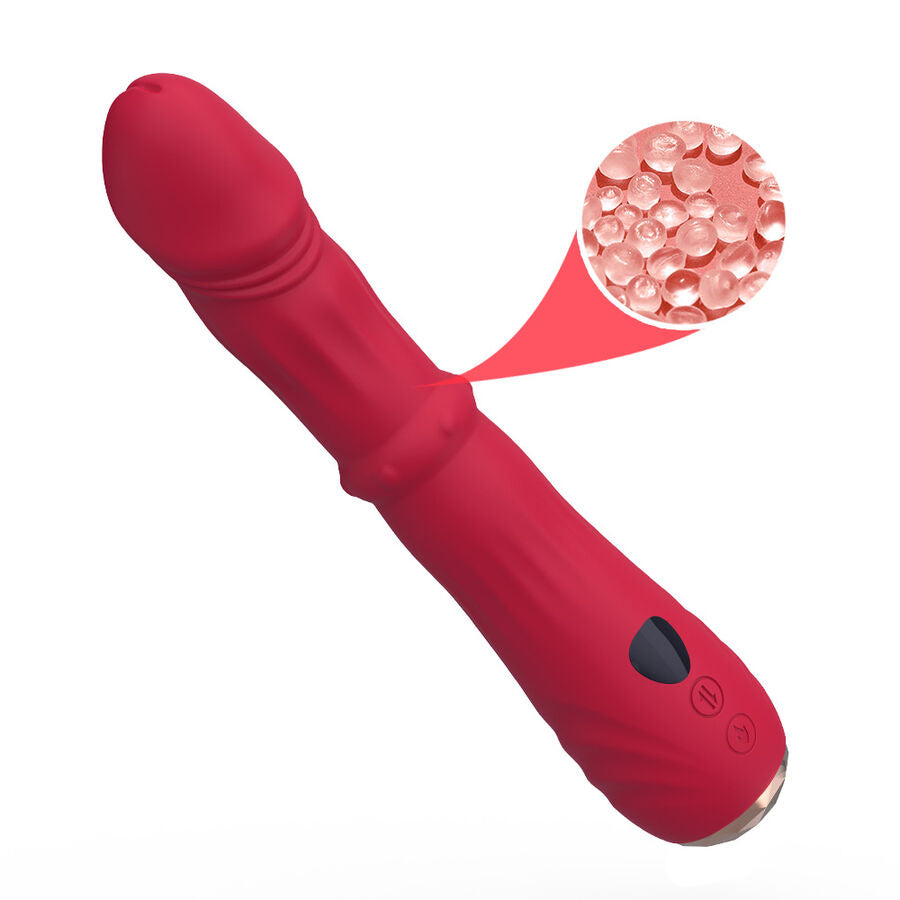 ARMONY - DILDO VIBRATORE STIMOLATORE PUNTO A TERMOREGOLABILE ROSSO