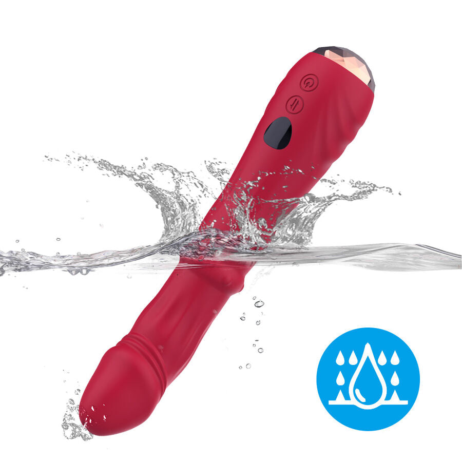ARMONY - DILDO VIBRATORE STIMOLATORE PUNTO A TERMOREGOLABILE ROSSO
