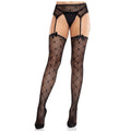 LEG AVENUE - CALZE A CUORE CON GIARRETTIERE NERE