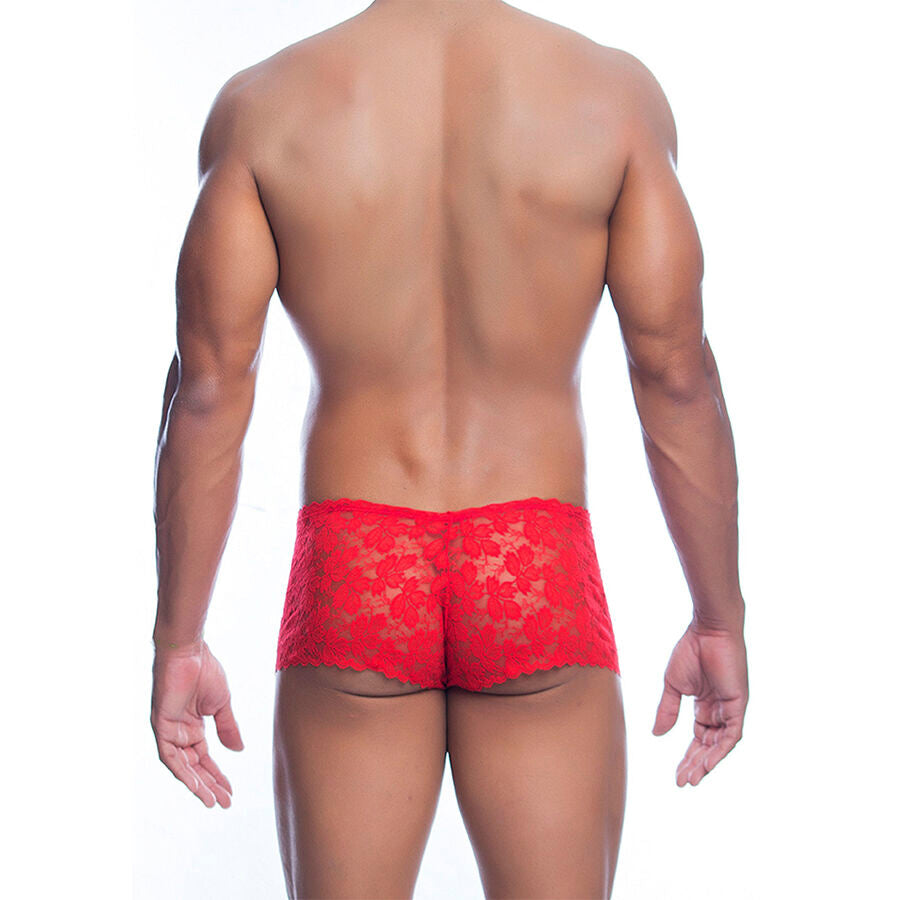MOB - BOXER IN PIZZO ROSSO TAGLIA S/M