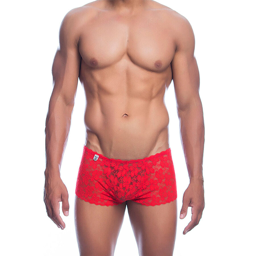 MOB - BOXER IN PIZZO ROSSO TAGLIA S/M