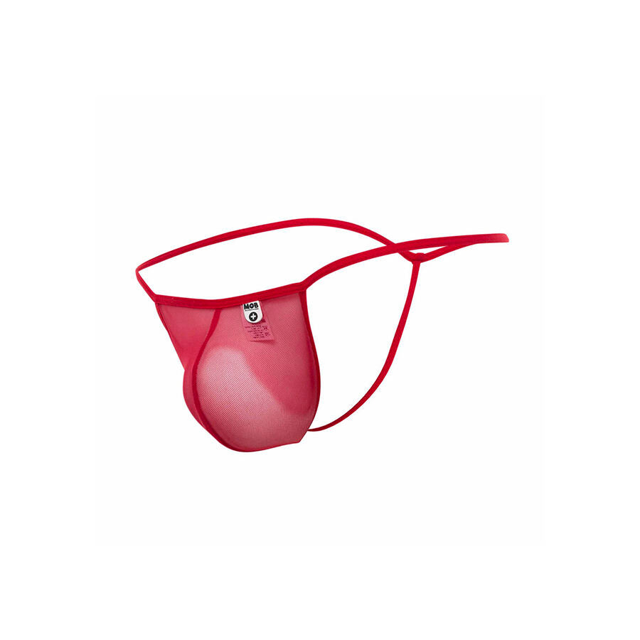 MOB - PERIZOMA TRASPARENTE A FORMA DI T ROSSO TAGLIA S/M