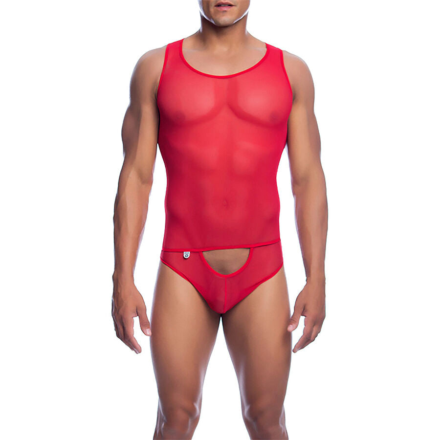 MOB - BODYSHEER ROSSO TRASPARENTE TAGLIA S/M
