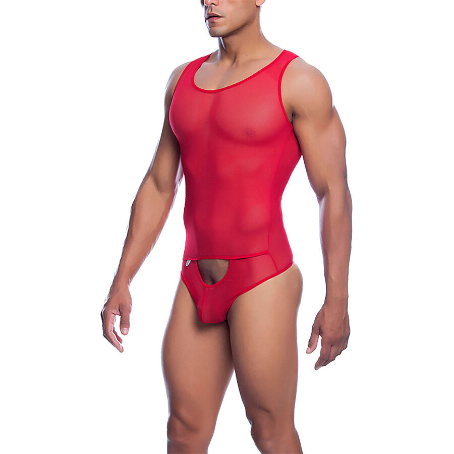 MOB - BODYSHEER ROSSO TRASPARENTE TAGLIA S/M