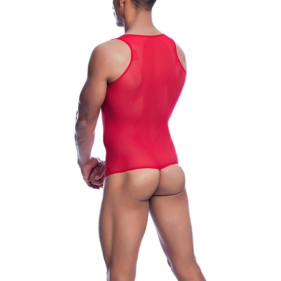 MOB - BODYSHEER ROSSO TRASPARENTE TAGLIA L/XL