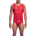 MOB - BODYSHEER ROSSO TRASPARENTE TAGLIA L/XL