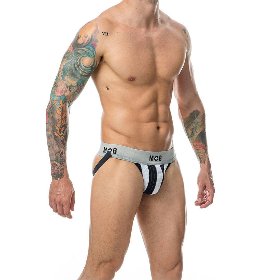MOB - JOCK BIANCO A RIGHE CLASSICHE TAGLIA XL