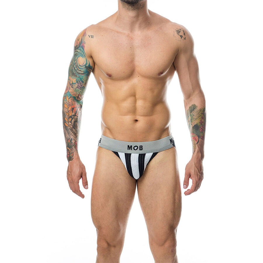 MOB - JOCK BIANCO A RIGHE CLASSICHE TAGLIA XL