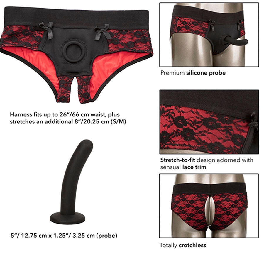 CALEXOTICS - SCANDAL SET DI SLIP SENZA CAVALLO CON DILDO TAGLIA S/M
