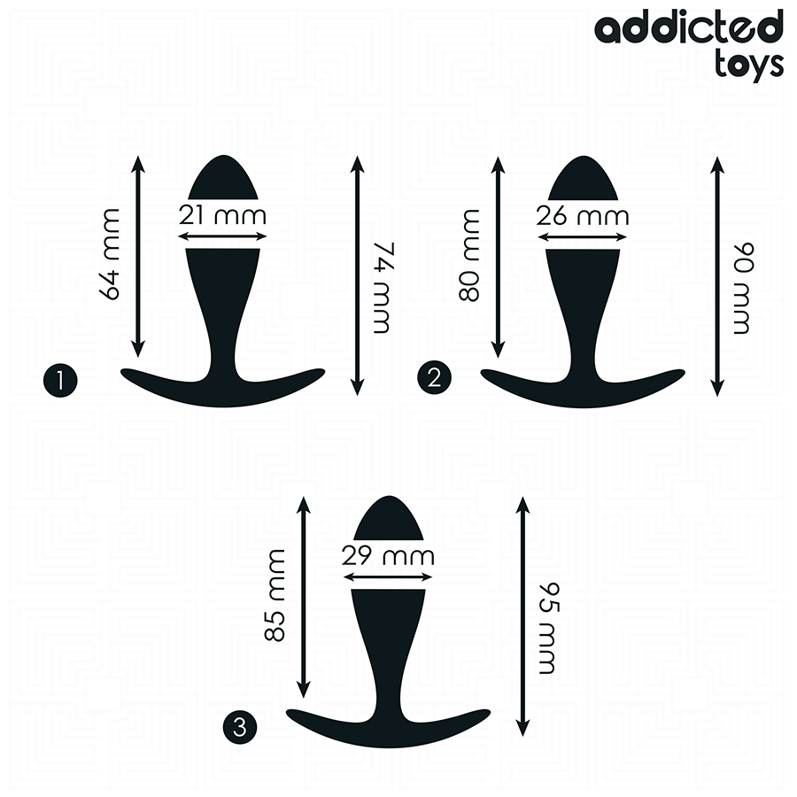 ADDICTED TOYS - SET DI 3 TAPPI ANALI MODELLO 2