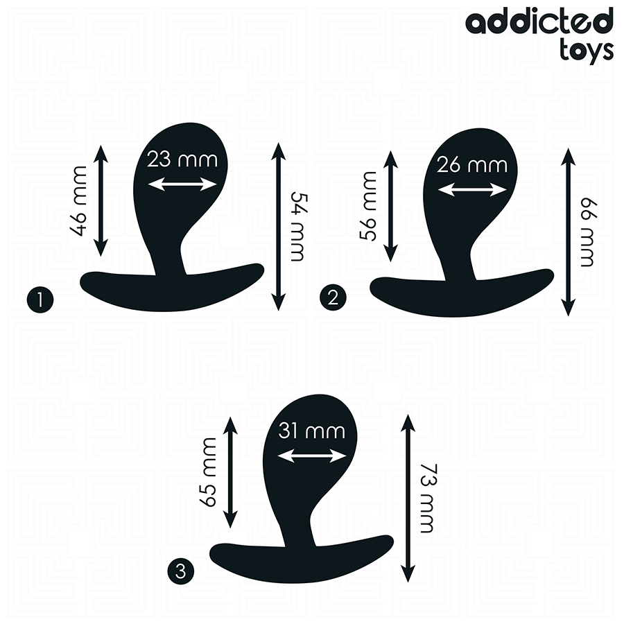 ADDICTED TOYS - SET DI 3 TAPPI ANALI MODELLO 3