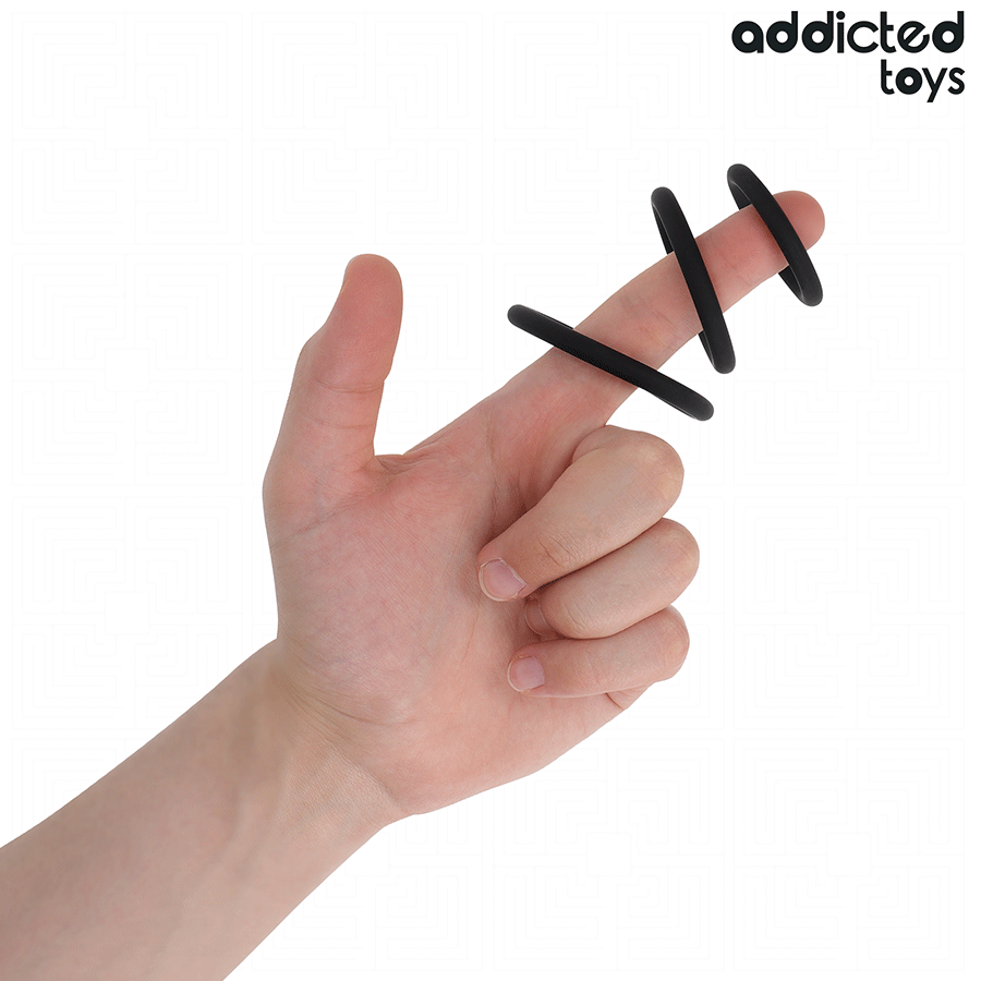 ADDICTED TOYS - SET DI ANELLI IN SILICONE MODELLO 2