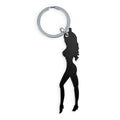 DIABLO PICANTE - PORTACHIAVI CON SILHOUETTE FEMMINILE DI COLORE NERO CON APRIBIRRA