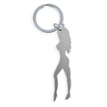DIABLO PICANTE - PORTACHIAVI CON SILHOUETTE FEMMINILE COLOR ARGENTO CON APRIBIRRA