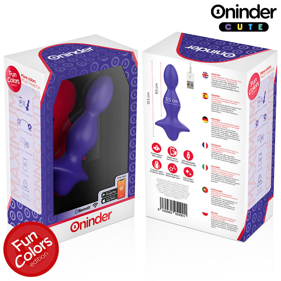 ONINDER CUTE - DILATATORE ANALE VIBRANTE LOVE BUTT - APP GRATUITA IN TUTTO IL MONDO