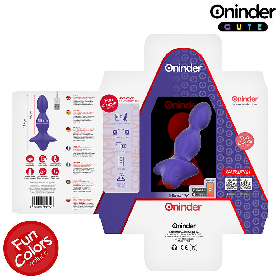 ONINDER CUTE - DILATATORE ANALE VIBRANTE LOVE BUTT - APP GRATUITA IN TUTTO IL MONDO