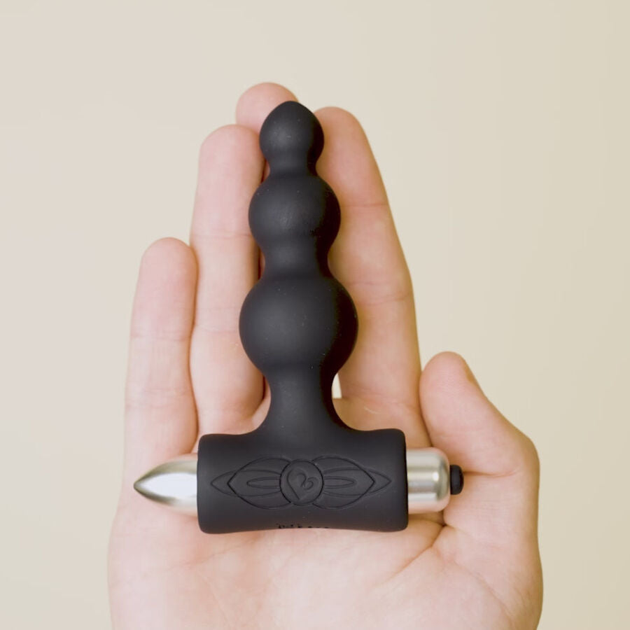 ROCKS-OFF - PETITE SENSATIONS BUBBLES PLUG ANALE VIBRATORE NERO