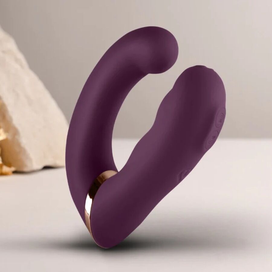 ROCKS-OFF - GEMINI DOPPIO VIBRATORE STIMOLATORE DEL CLITORIDE PUNTO G VIOLA
