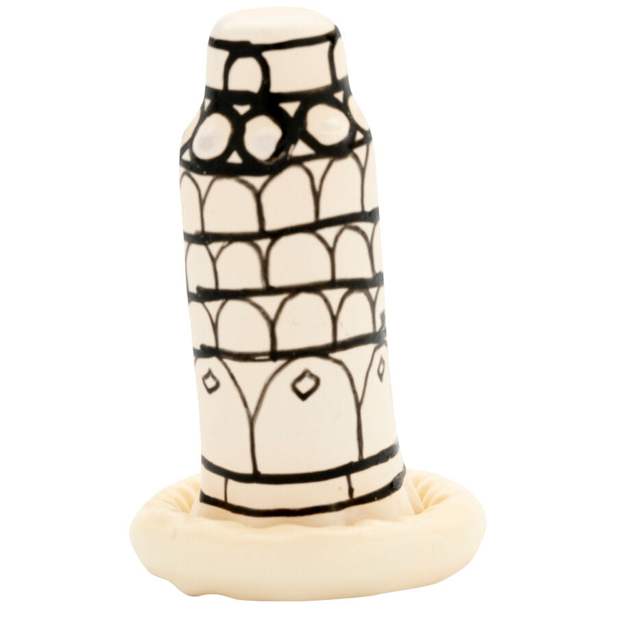 CONDOMERIE - PRESERVATIVI NOVITÀ DIPINTI A MANO TORRE DI PISA
