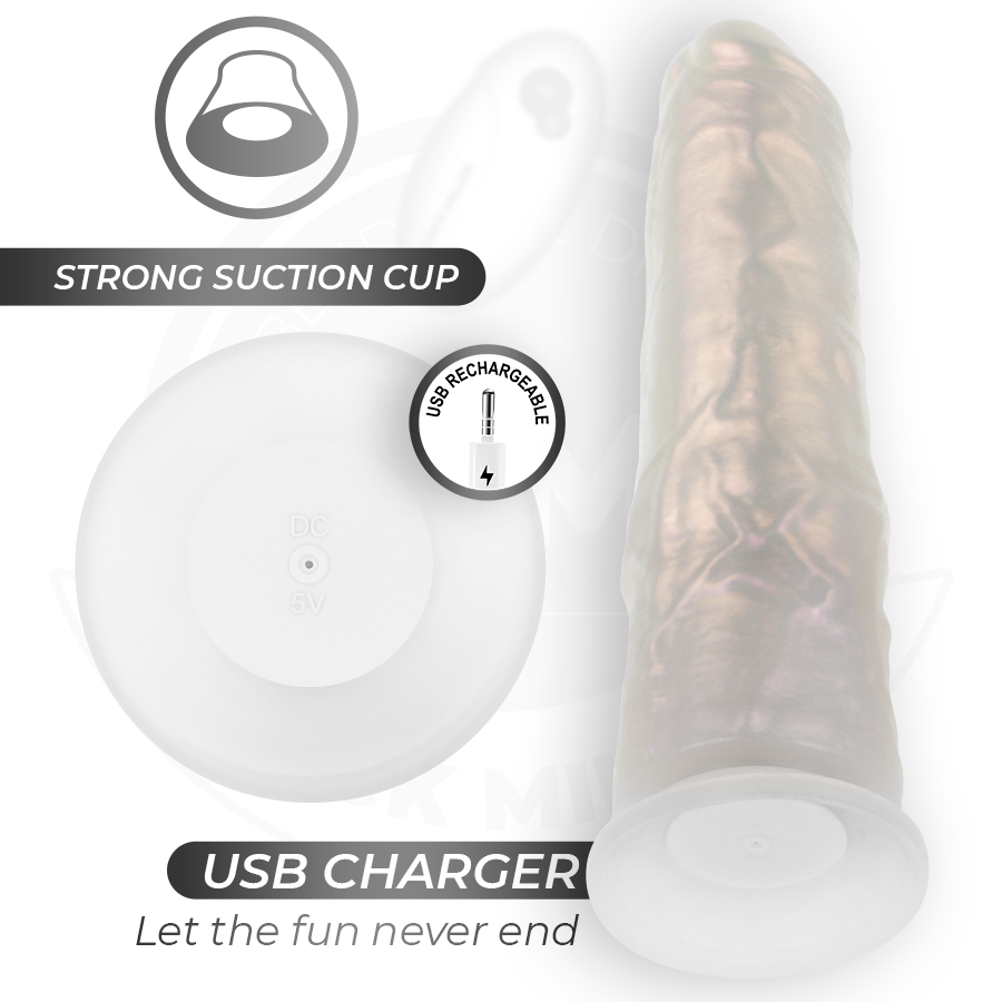 COCK MILLER - DILDO CON VENTOSA, LUCI E VIBRAZIONE CON TELECOMANDO BIANCO 20,5 CM