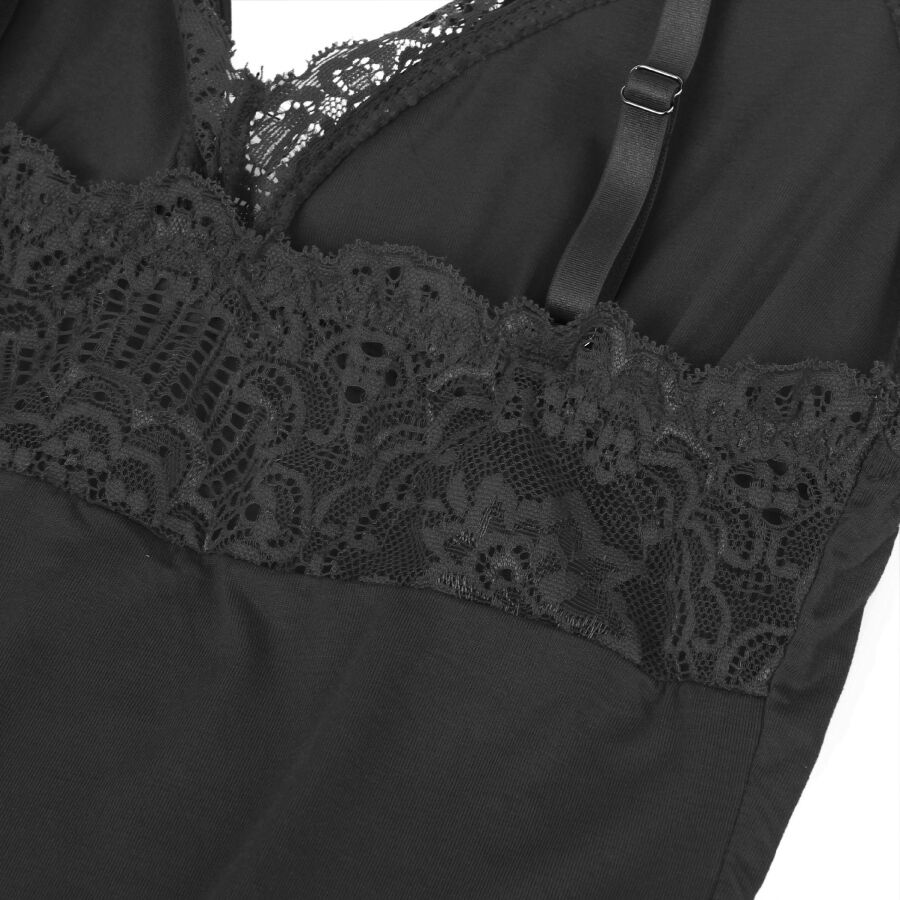 SUBBLIME - ORSACCHIOTTO CON DETTAGLI IN PIZZO FLOREALE NERO S/M