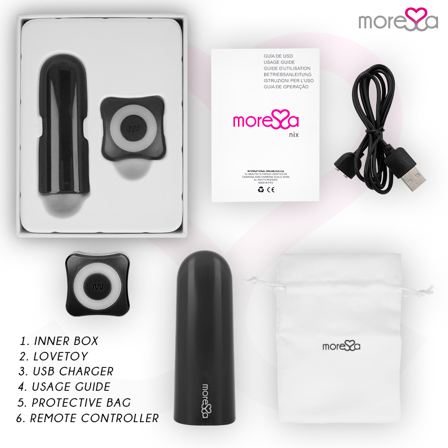 MORESSA - TELECOMANDO VIBRATORE NIX NERO