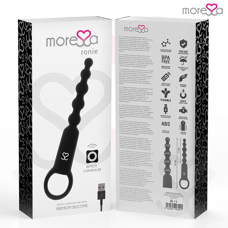 MORESSA - RONIE REMOTE CONTROL PIACERE ANALE NERO