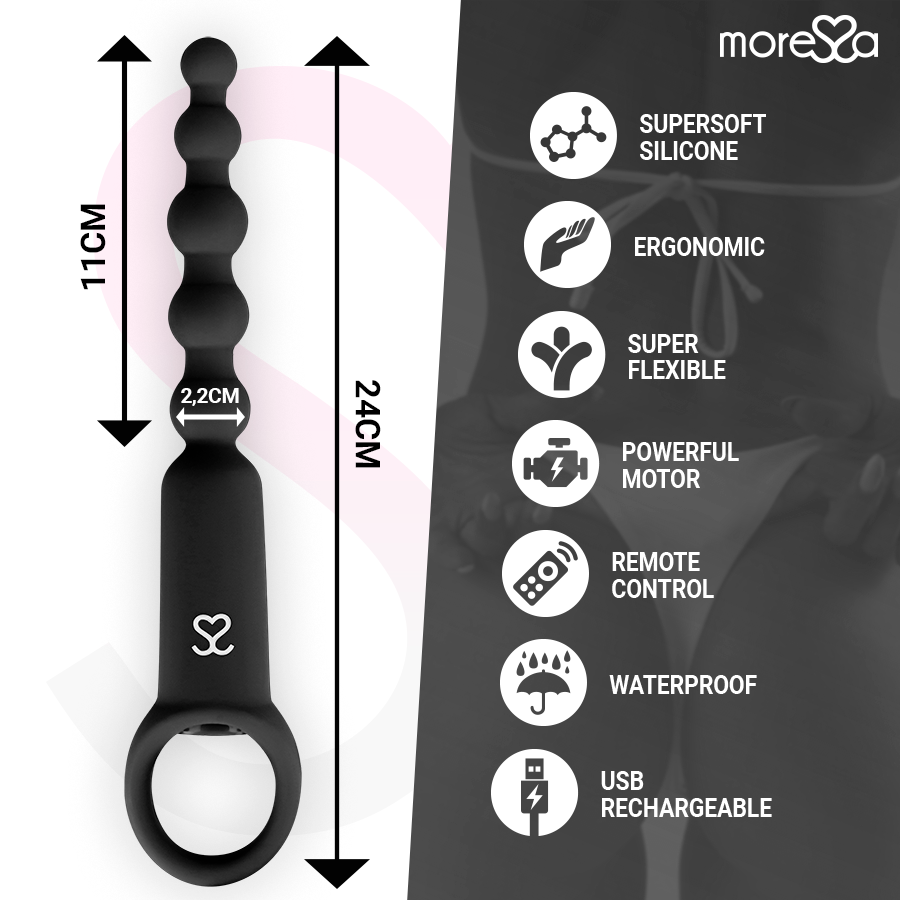 MORESSA - RONIE REMOTE CONTROL PIACERE ANALE NERO