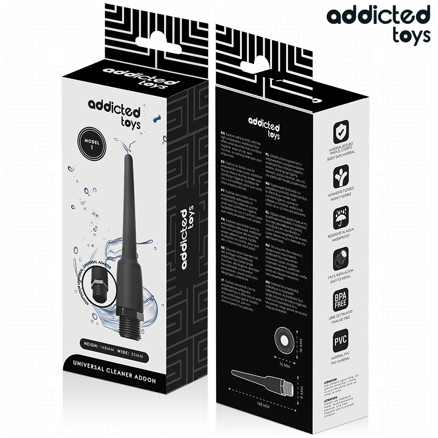 ADDICTED TOYS - PULITORE ANALE CON ADATTATORE UNIVERSALE MODELLO 1