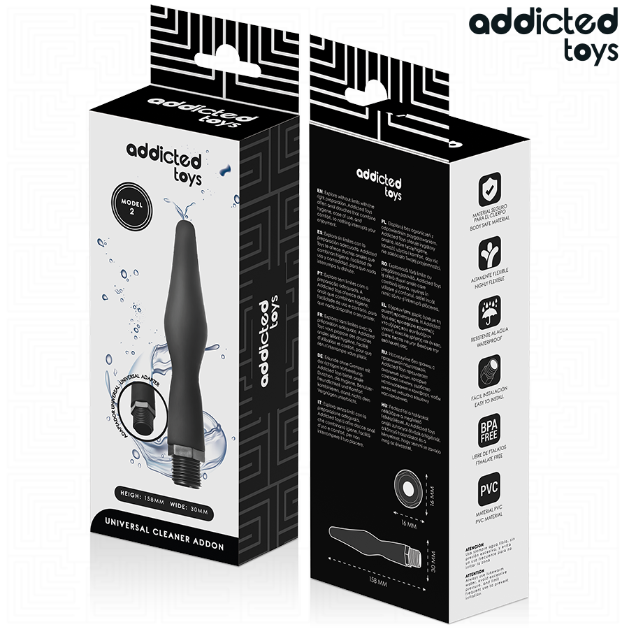 ADDICTED TOYS - PULITORE ANALE CON ADATTATORE UNIVERSALE MODELLO 2