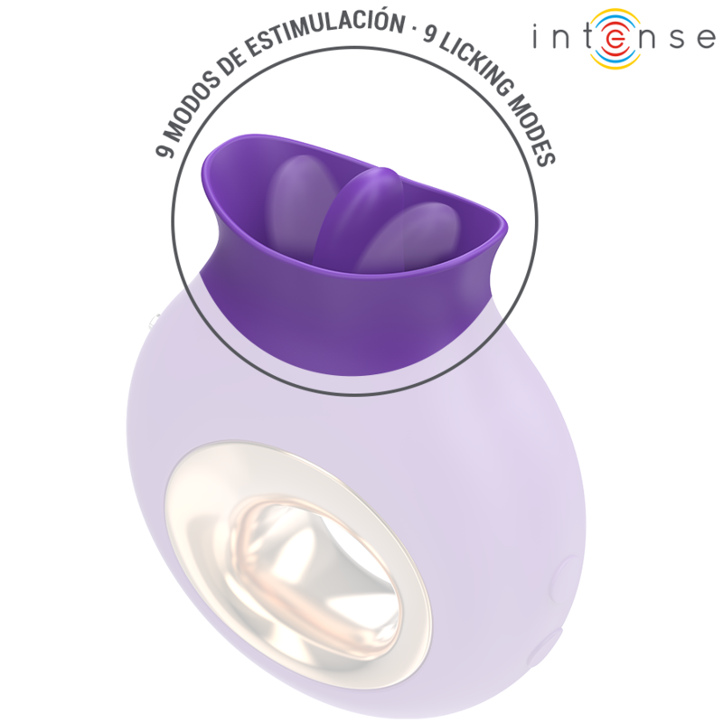 INTENSE - STIMOLATORE CLITORIDEO TULI 9 VIBRAZIONI E 9 OSCILLAZIONI VIOLA