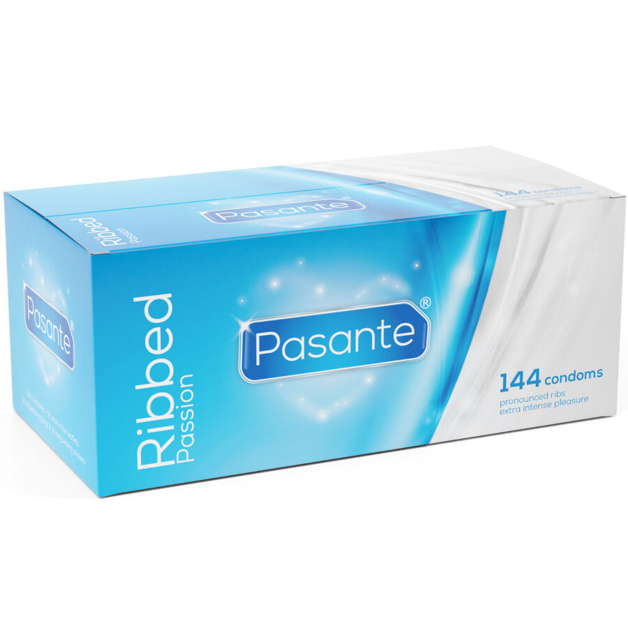 PASANTE - PRESERVATIVI RIBBED PASSION SCATOLA 144 UNITÀ