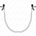 KINK - MORSETTI PER CAPEZZOLI A CATENA PIATTA ARGENTO 34 CM