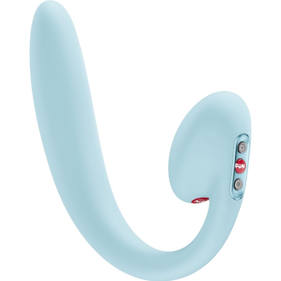 FUN FACTORY - VIBRATORE A DOPPIO IMPULSO D'ARIA INSERIBILE CRESCENDO BLU GHIACCIO
