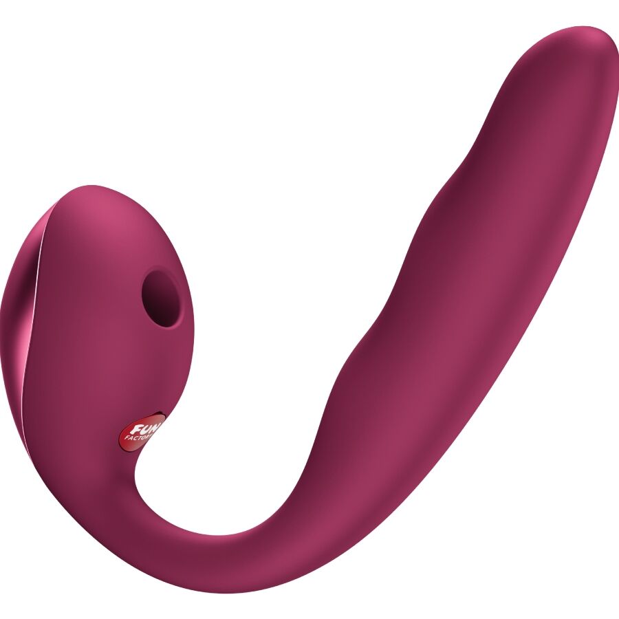 FUN FACTORY - VIBRATORE ALLEGRO INSERIBILE A DOPPIO IMPULSO D'ARIA ROSSO VINO