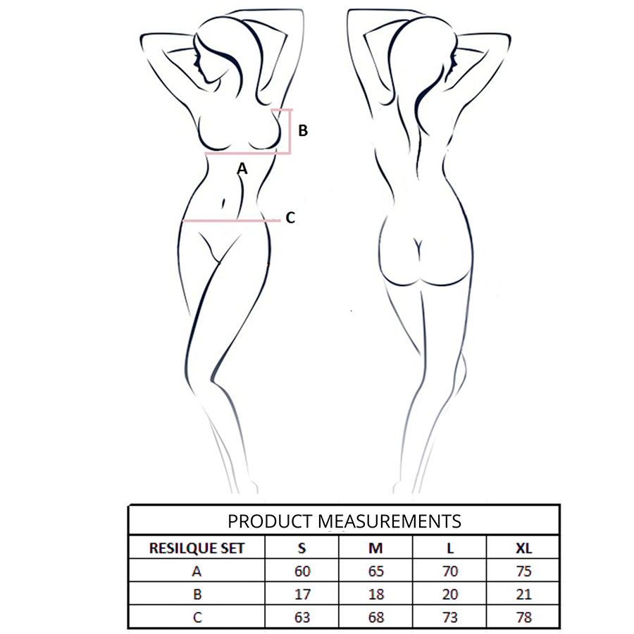 PASSION - RESILQUE REGGISENO + PERIZOMA NERO L/XL