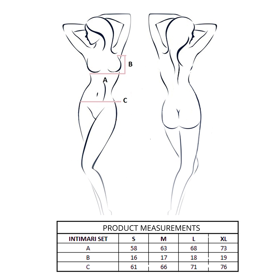 PASSION - INTIMARI REGGISENO + SLIP COMPLETO NERO S/M