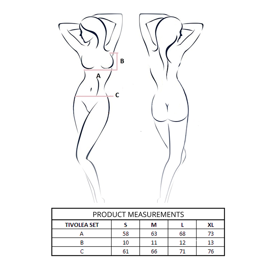 PASSION - TIVOLEA REGGISENO + PERIZOMA NERO S/M