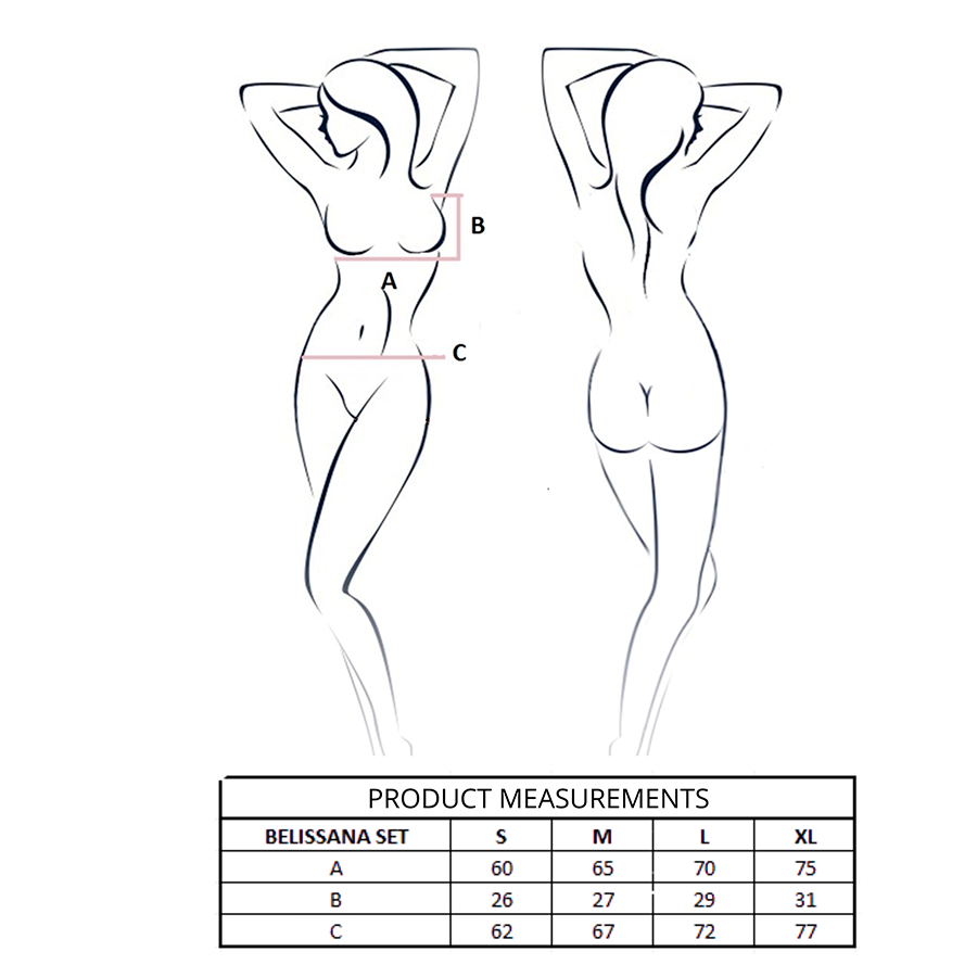 PASSION - BELISSANA REGGISENO + PERIZOMA BORDEAUX S/M