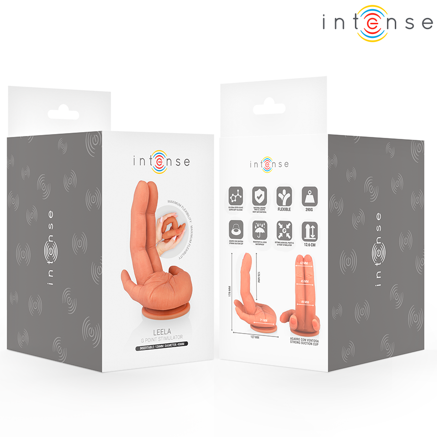 INTENSE - LEELA STIMOLATORE PUNTO G FLESSIBILE MANO 12,6 CM