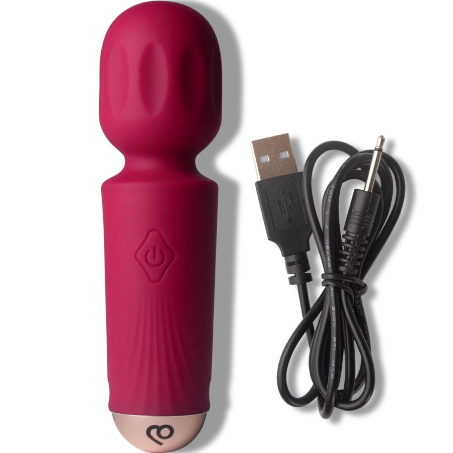 ROCKS-OFF - MINI BACCHETTA RICARICABILE 16 FUNZIONI AZALEA ROSSO