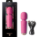 ROCKS-OFF - MINI BACCHETTA RICARICABILE 16 FUNZIONI ROSA PEONIA