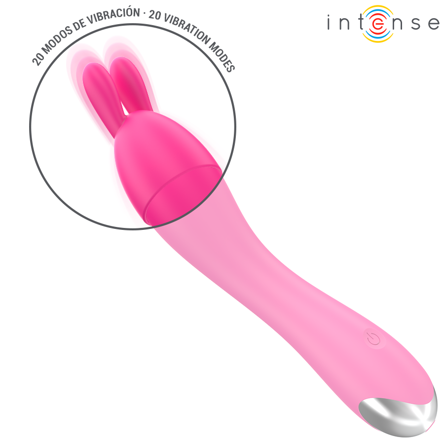 INTENSE - VIBRATORE CHER CON 20 MODALITÀ E TESTINE INTERCAMBIABILI