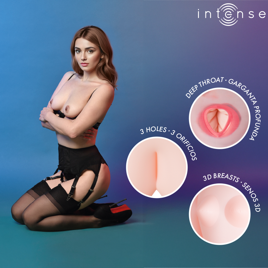 INTENSE DOLLS - MONIQUE BAMBOLA GONFIABILE CON TRE ORIFIZI