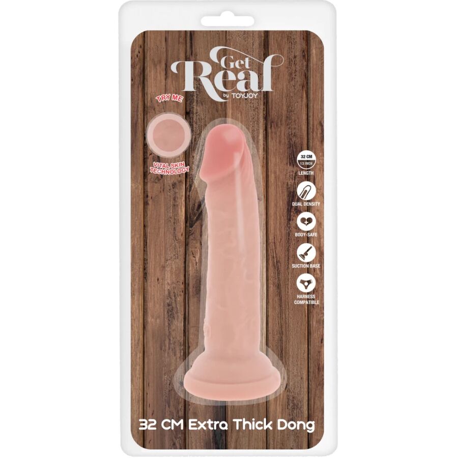 GET REAL - DONG DELUXE IN TPE A DOPPIA DENSITÀ 32 CM