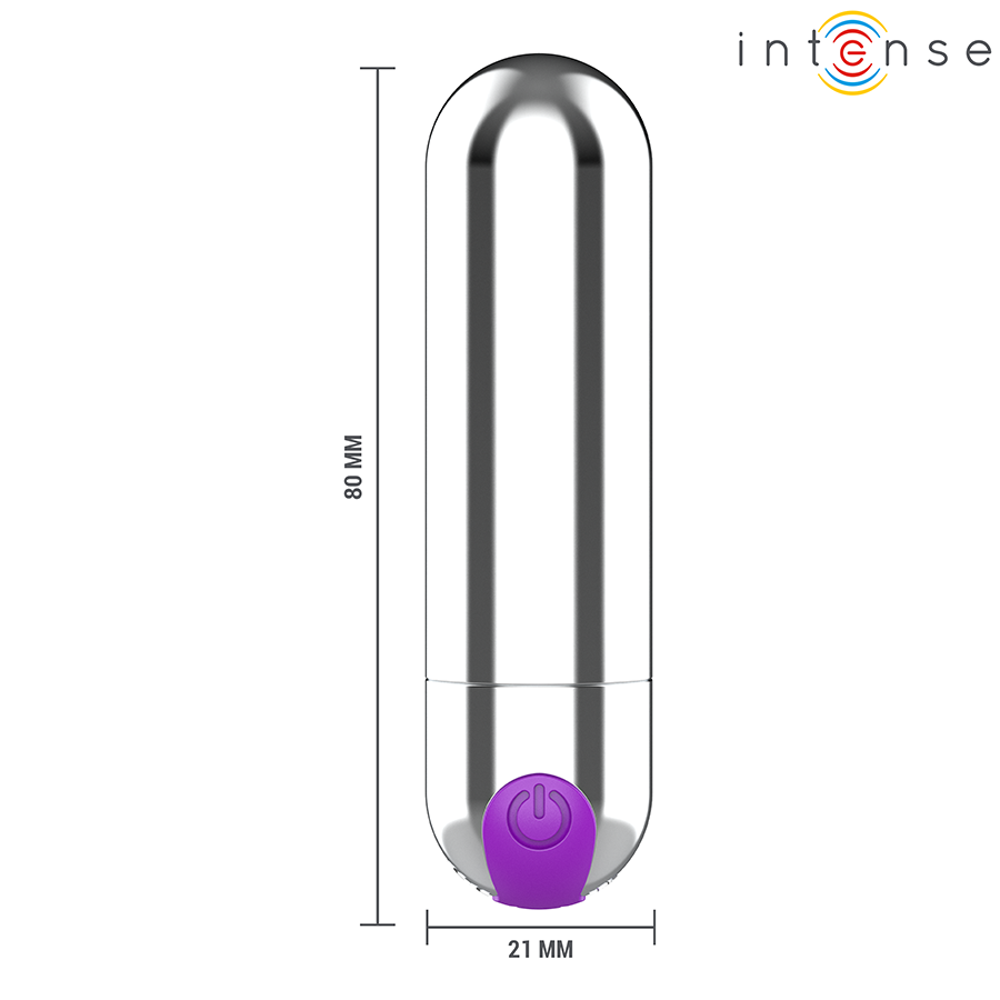 INTENSE - KAREN MINI PROIETTILE VIBRANTE RICARICABILE ARGENTO