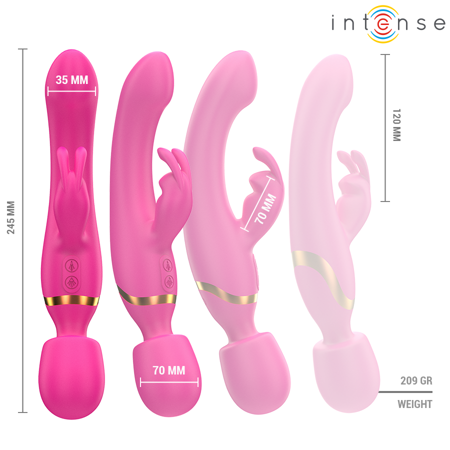 INTENSE - WINONA DOPPIO VIBRATORE CONIGLIO E BACCHETTA