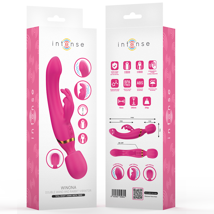 INTENSE - WINONA DOPPIO VIBRATORE CONIGLIO E BACCHETTA