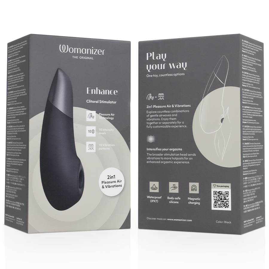 WOMANIZER - STIMOLATORE CLITORIDEO ENHANCE NERO